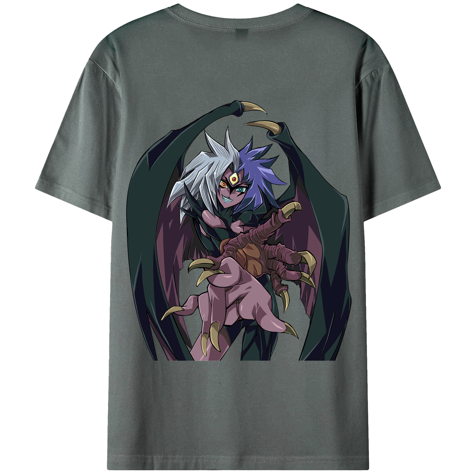 （画像用） 遊☆戯☆王 Yu-Gi-Oh! 綿100％ メンズ半袖Tシャツ（バックプリント） 通気性